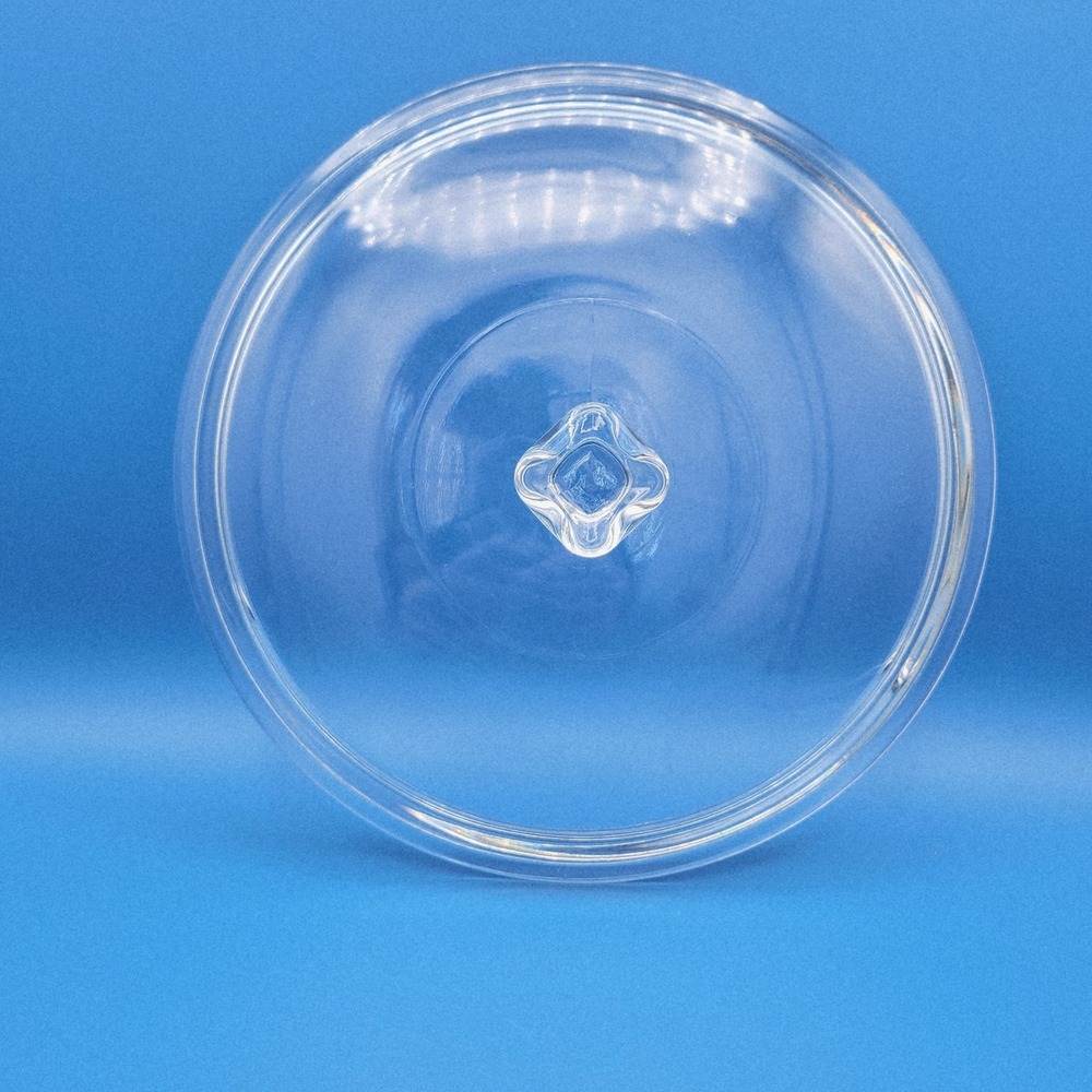 Vintage Round Glass #14 lid‎ with Square Knob
